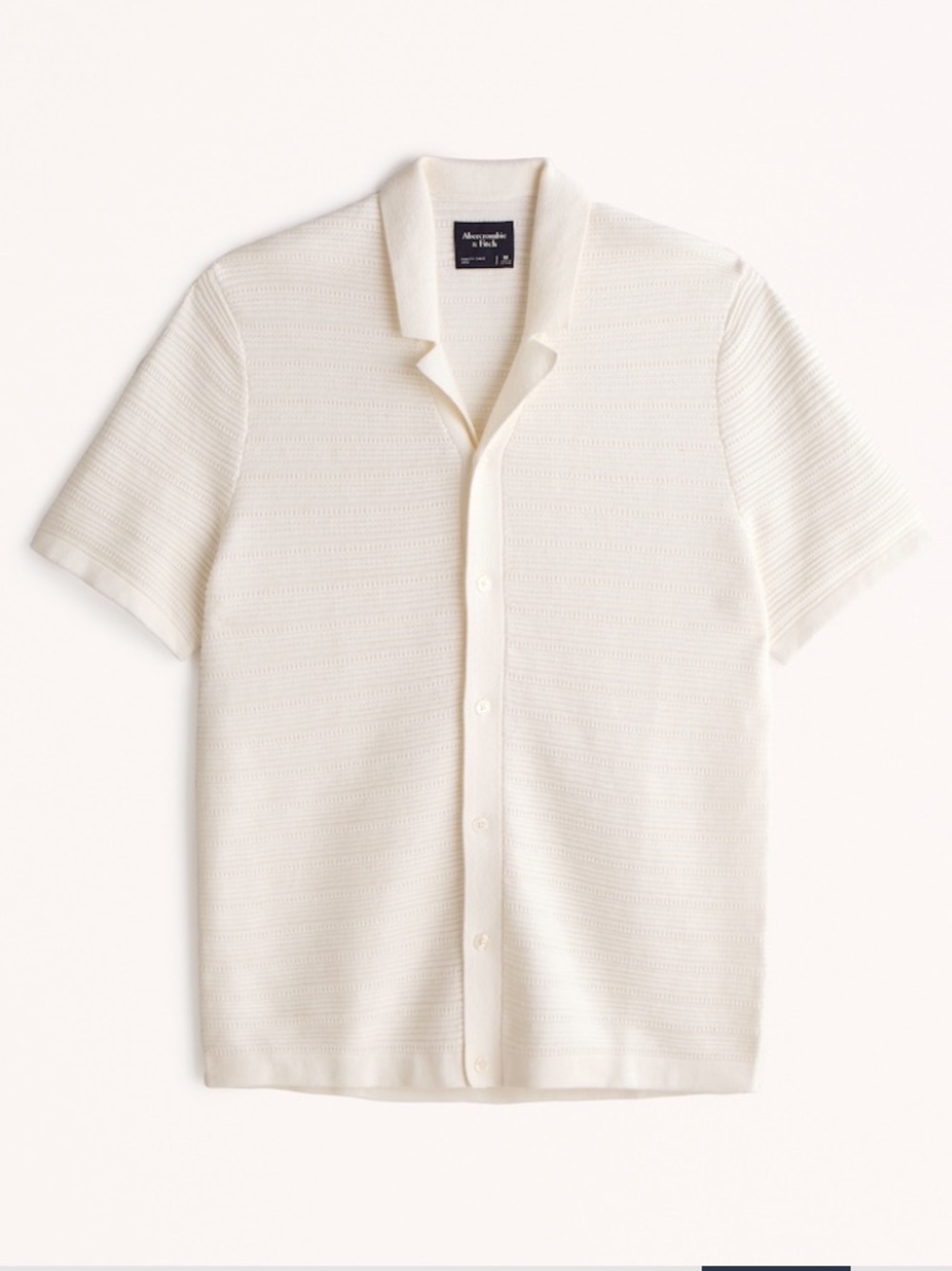 Abercrombie & Fitch Stitch Button-Through Sweater Polo SIZE L